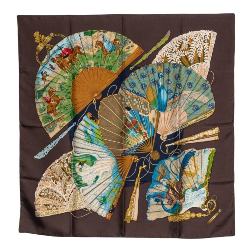Hermes Carre 90 BRISE DE CHARME (Enchanting Breeze) Scarf/Muffler, Large, Mul...